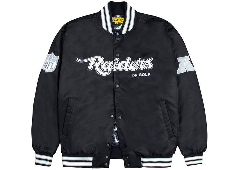 Tyler, The Creator Golf Wang x NFL Raiders Satin Bomber Jacket