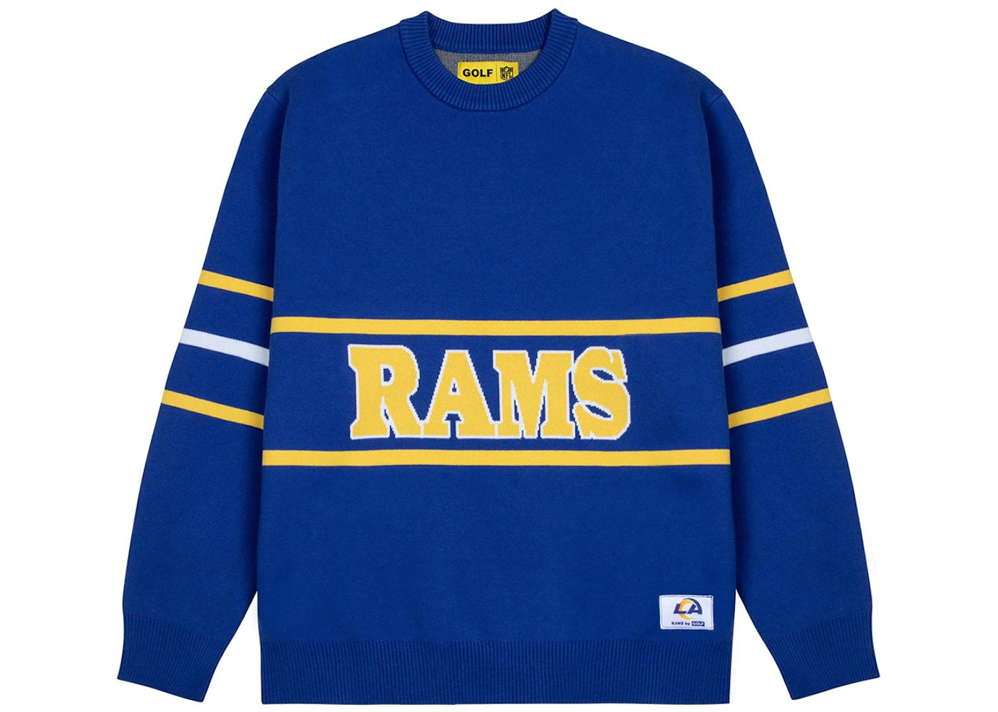 Tyler, The Creator Golf Wang x NFL Rams Jacquard Sweater Blue