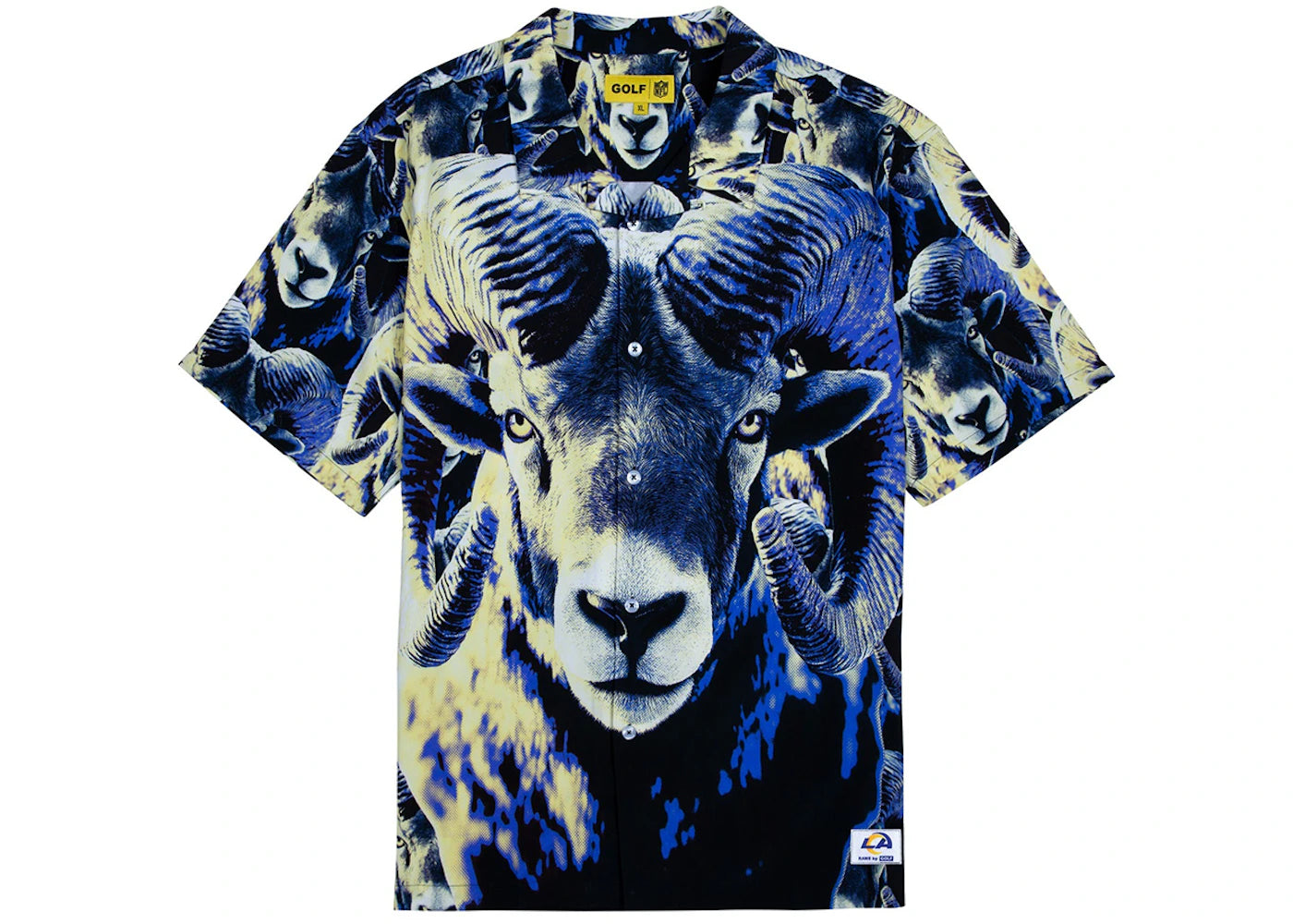 Tyler, The Creator Golf Wang x NFL Rams Rayon Button Up Shirt Multicolor