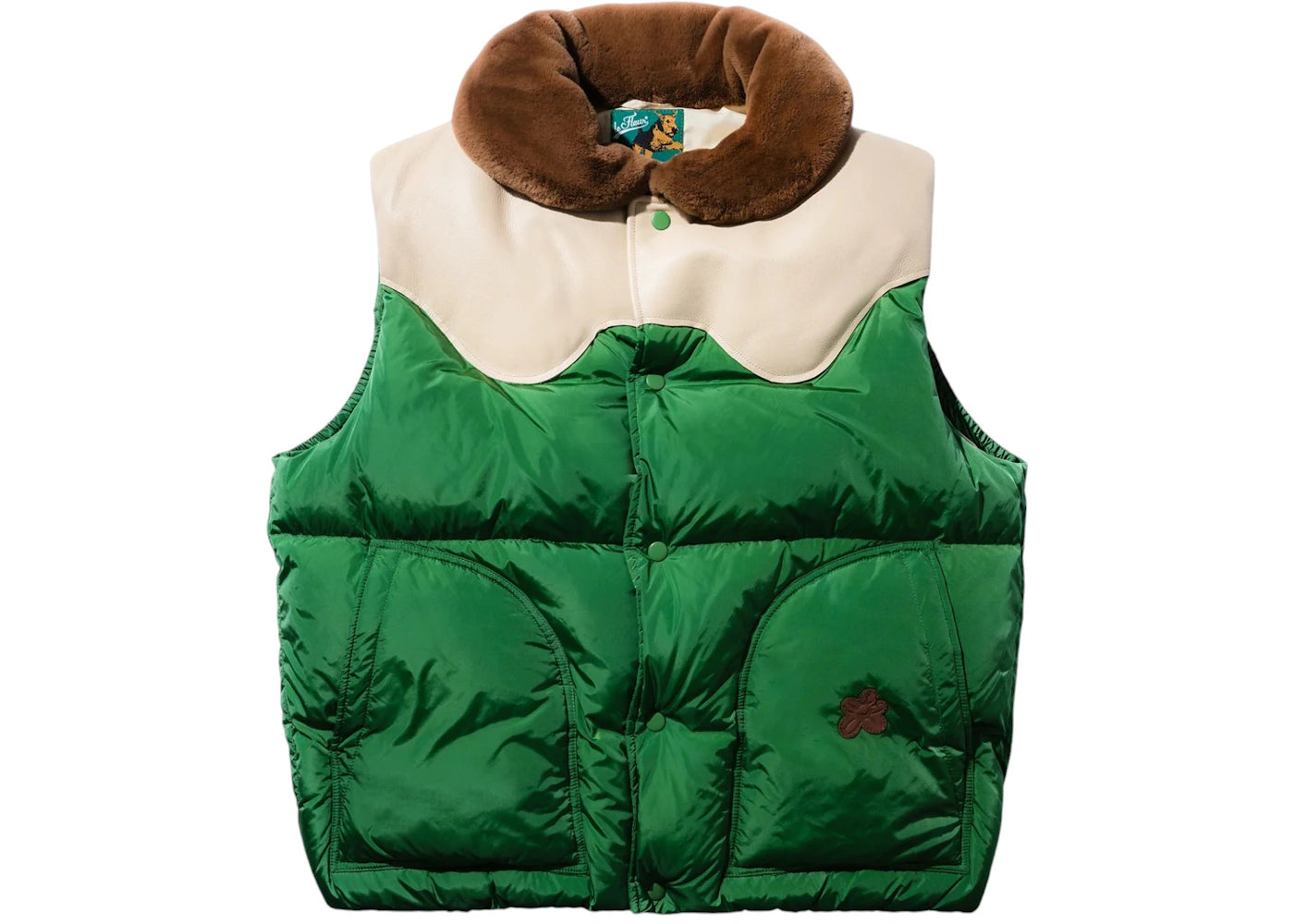 Tyler, The Creator Leather Puffer Vest Multicolor