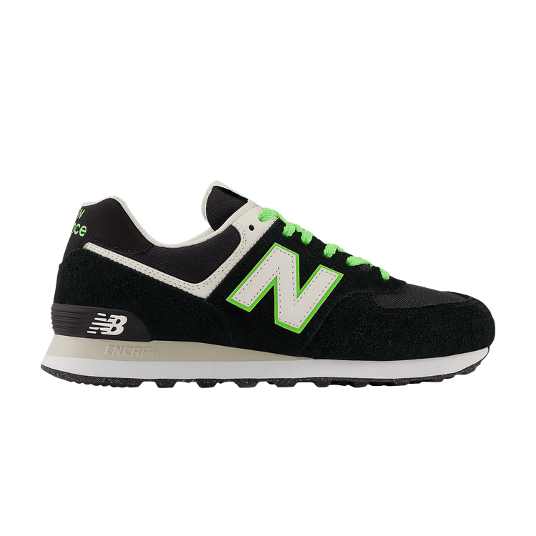 New Balance 574 Black White Green