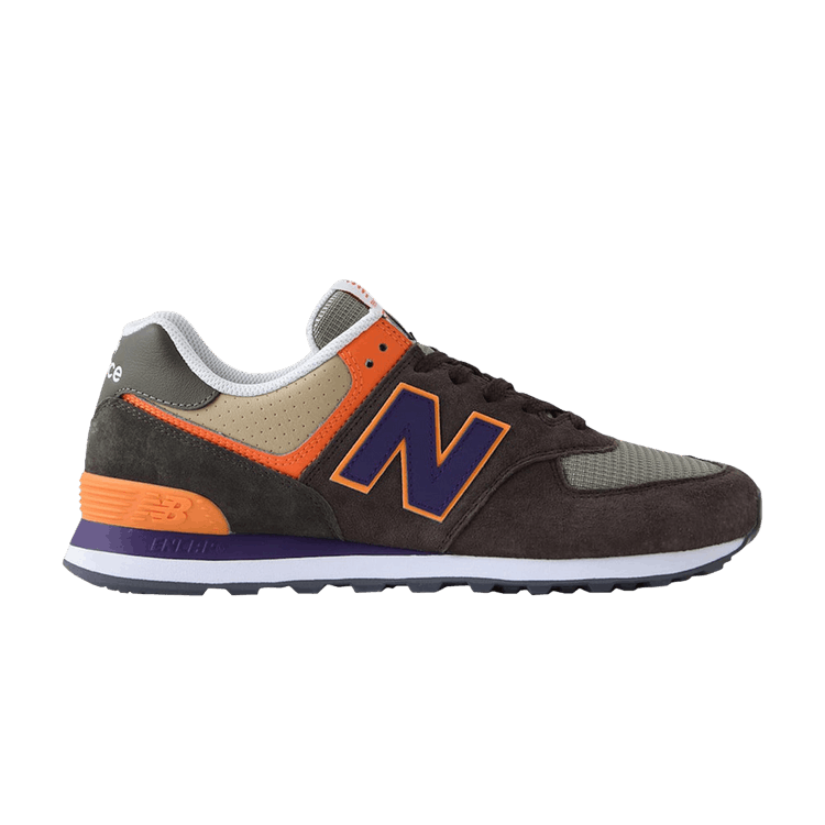 New Balance 574 Brown Purple Orange Grey