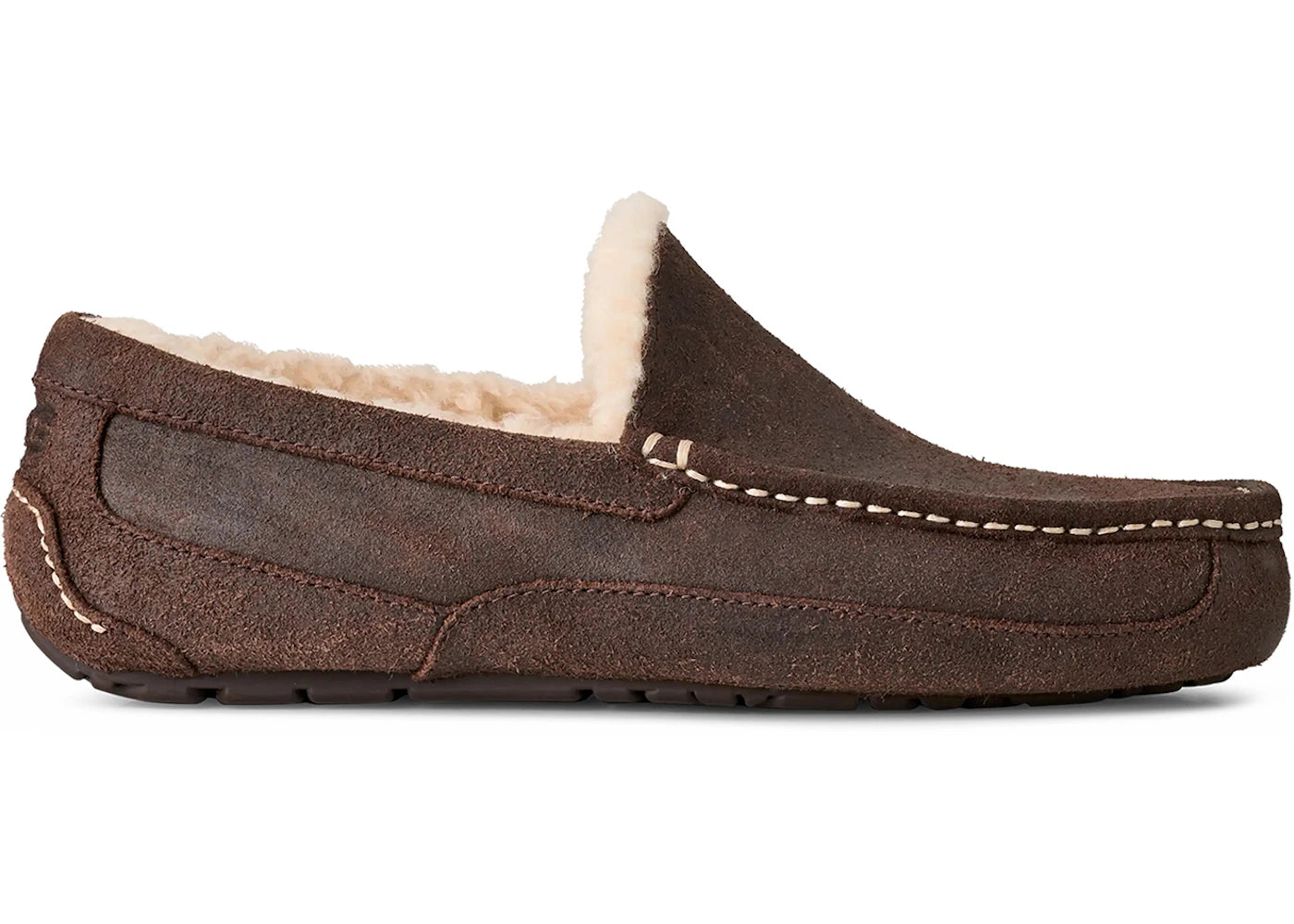 UGG Ascot Leather Distressed Slipper Dusted Cocoa