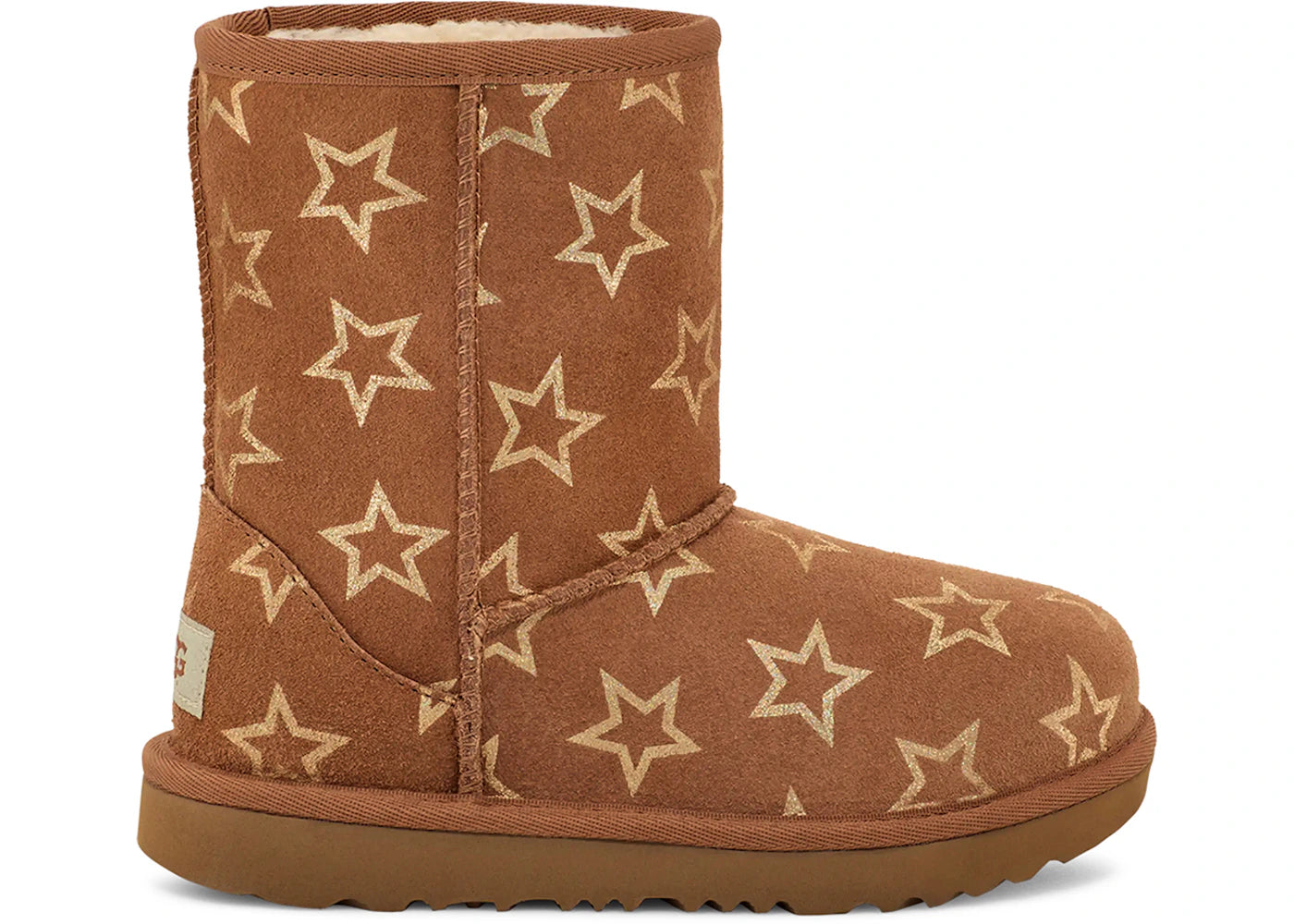 UGG Classic II Iridescent Stars Boot Chestnut Gold Iridescent (Kids)