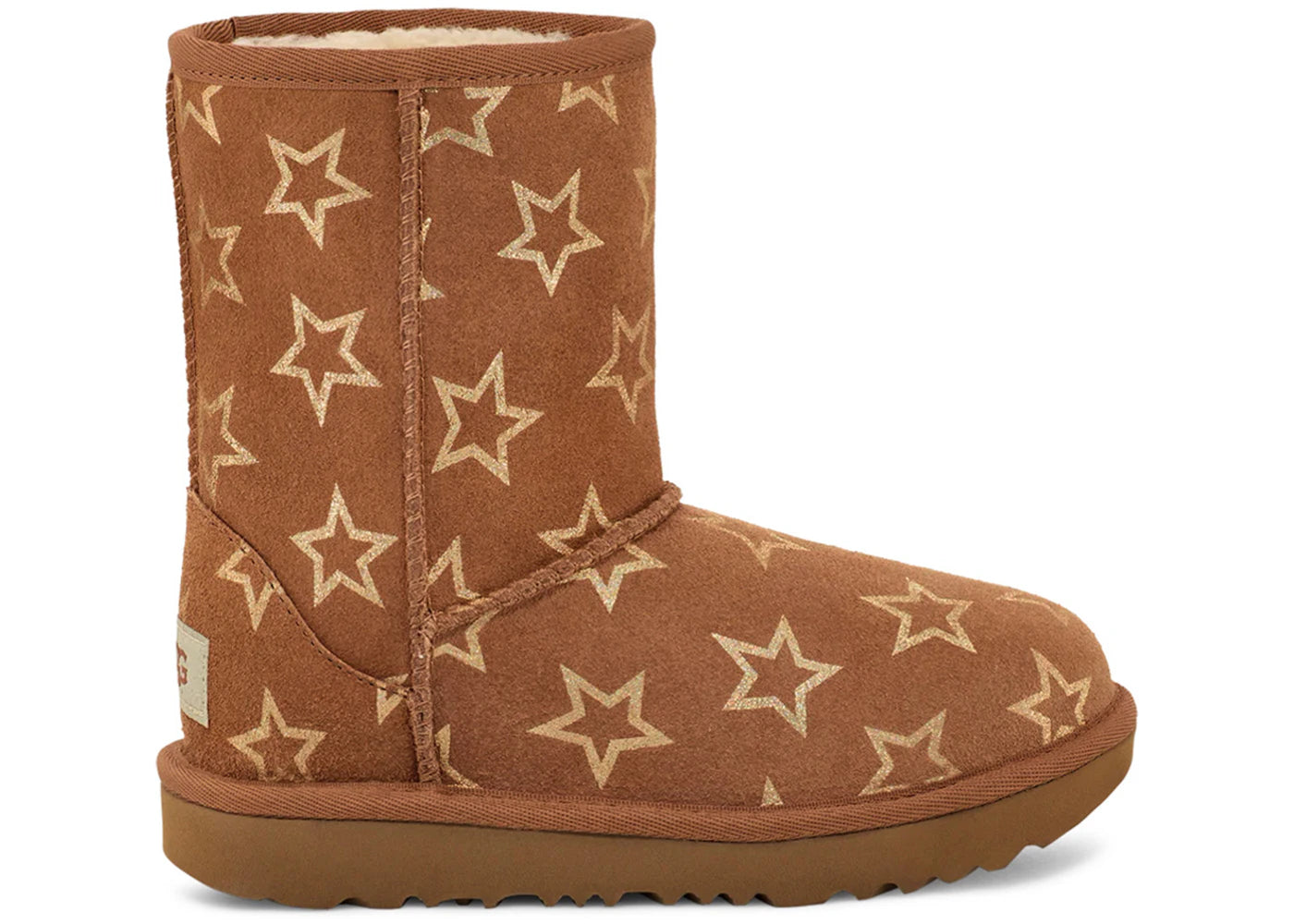 UGG Classic II Iridescent Stars Boot Chestnut Gold Iridescent (Toddler)