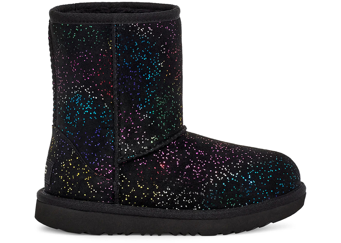 UGG Classic II Shimmer Sky Boot Black Rainbow Metallic (Kids)