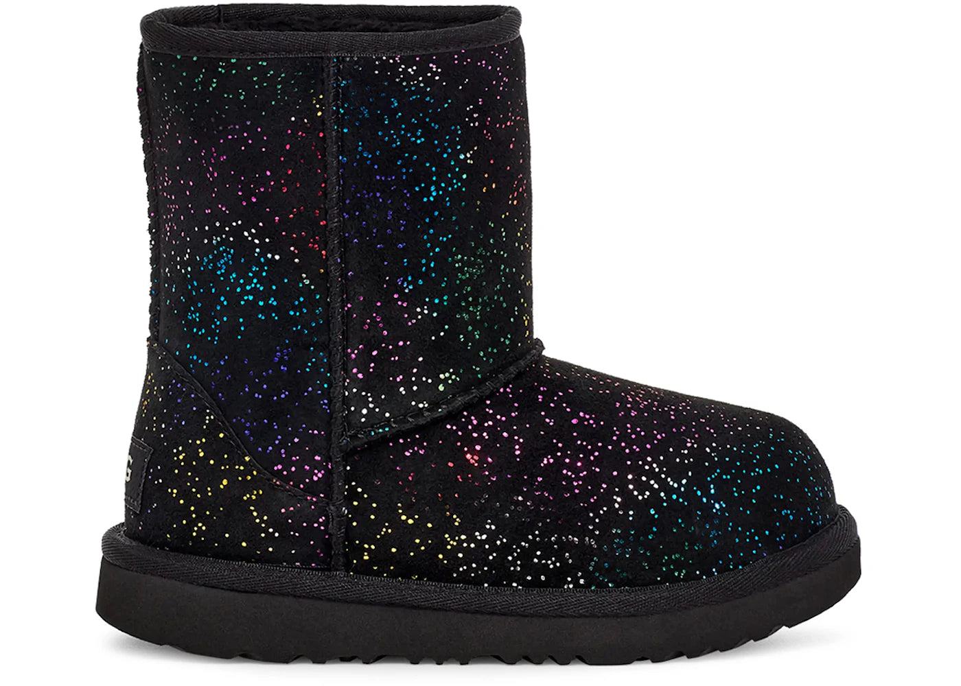 UGG Classic II Shimmer Sky Boot Black Rainbow Metallic (Toddler)