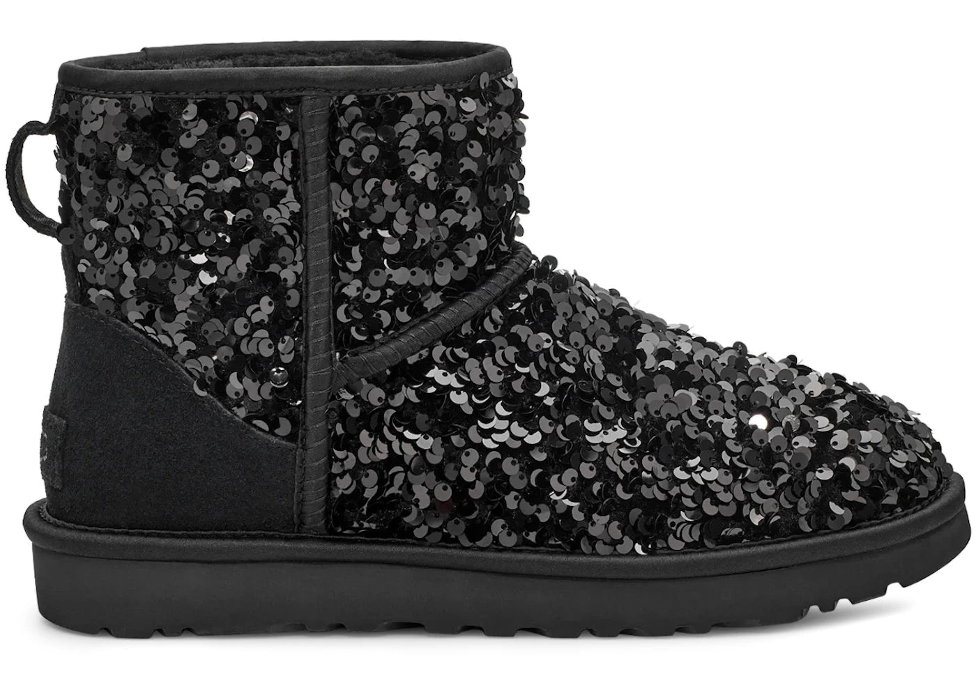 UGG Classic Mini Chunky Sequin Boot Black (Women's)