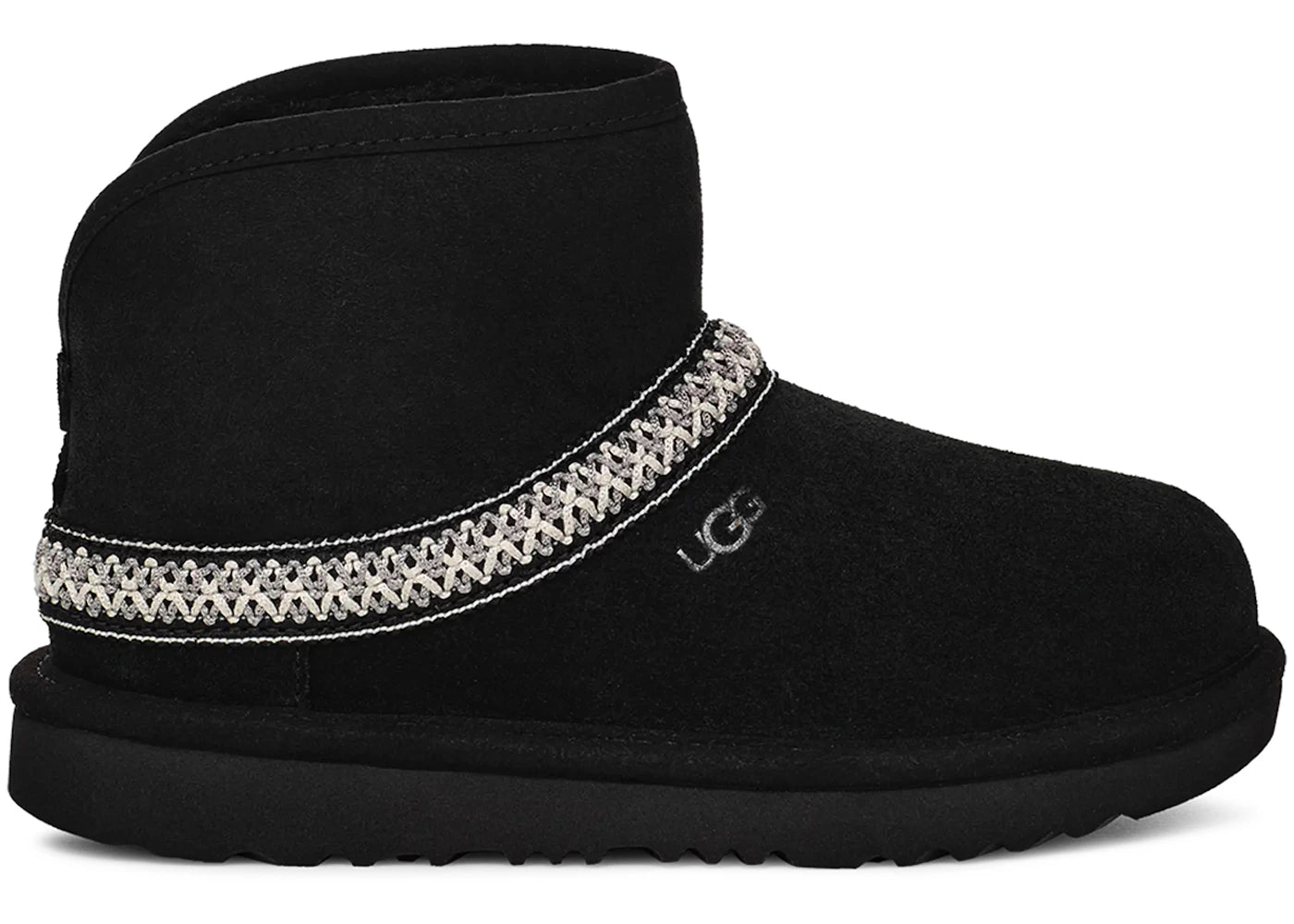 UGG Classic Mini Crescent Boot Black (Kids)