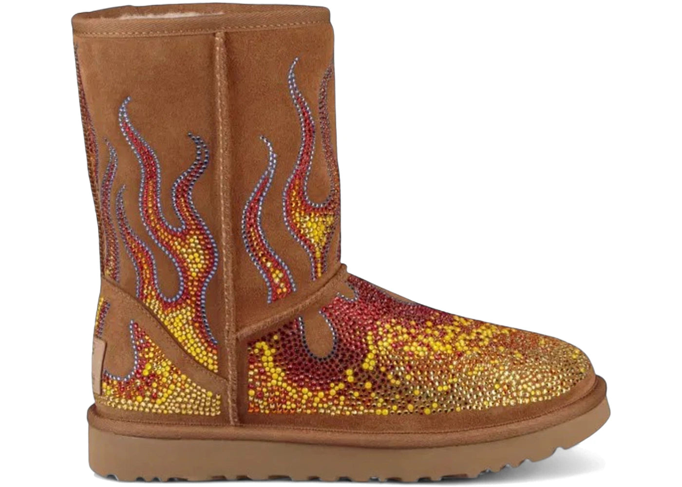 UGG Classic Short Boot Jeremy Scott Crystal Flames Chestnut (Women's)