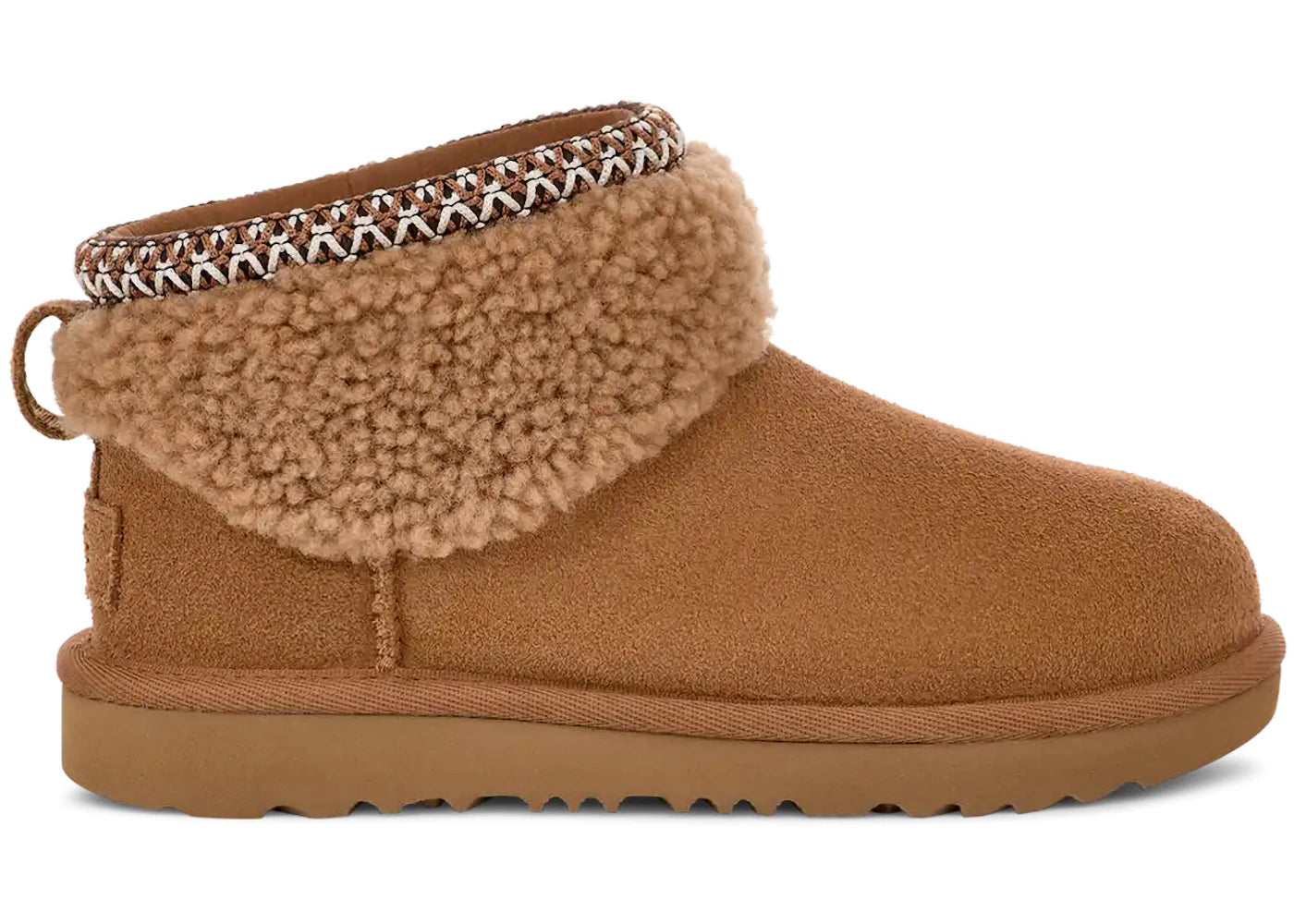 UGG Classic Ultra Mini Maxi Curly Boot Chestnut (Kids)