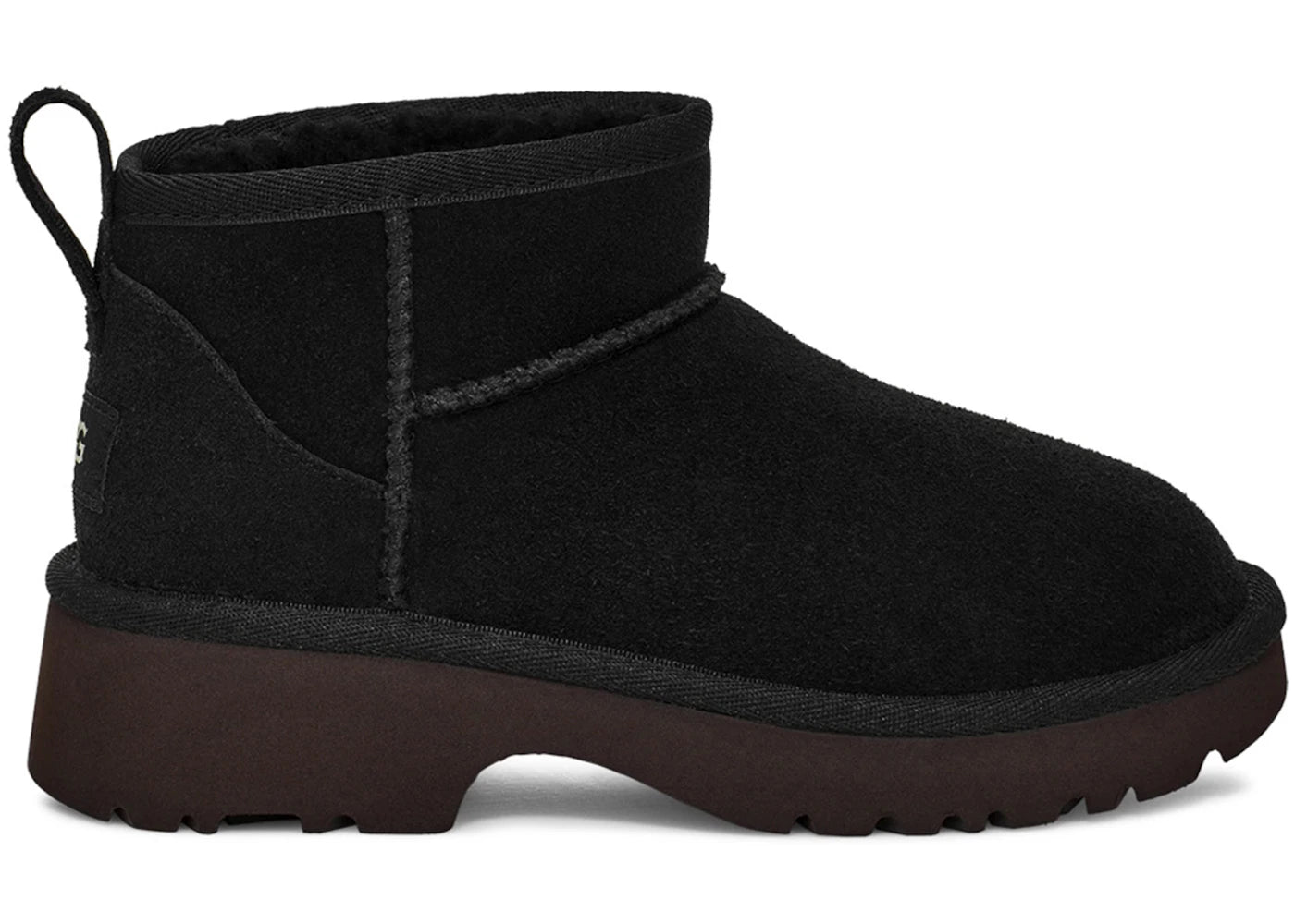 UGG Classic Ultra Mini New Heights Boot Black (Kids)