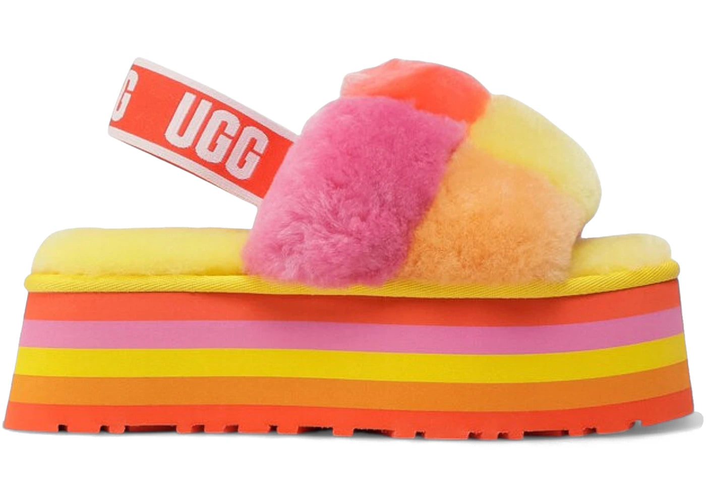 UGG Disco Checker Slide Pride Rainbow Yellow (Women's)