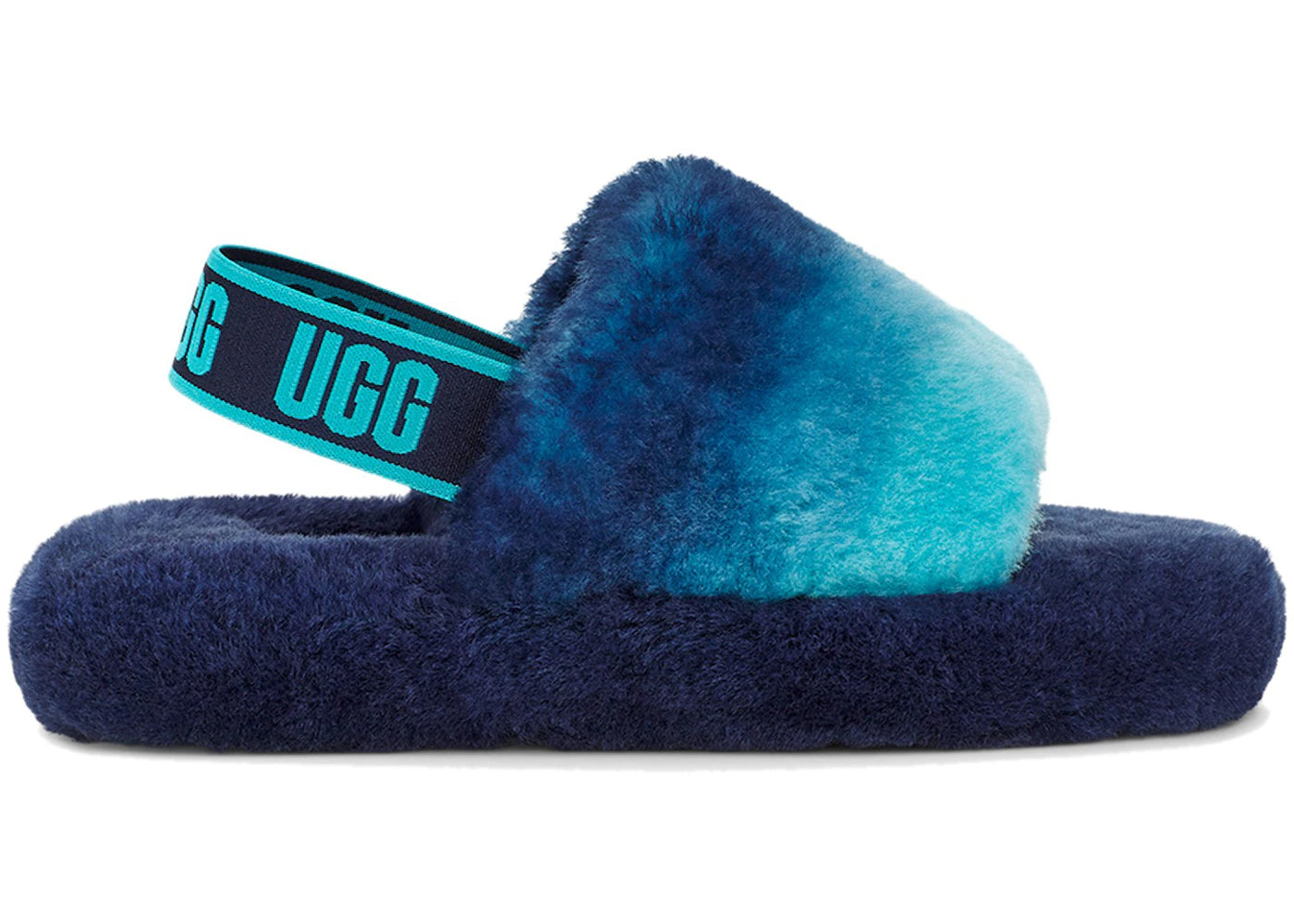 UGG Fluff Yeah Slide Blue Combo Gradient (Kids)