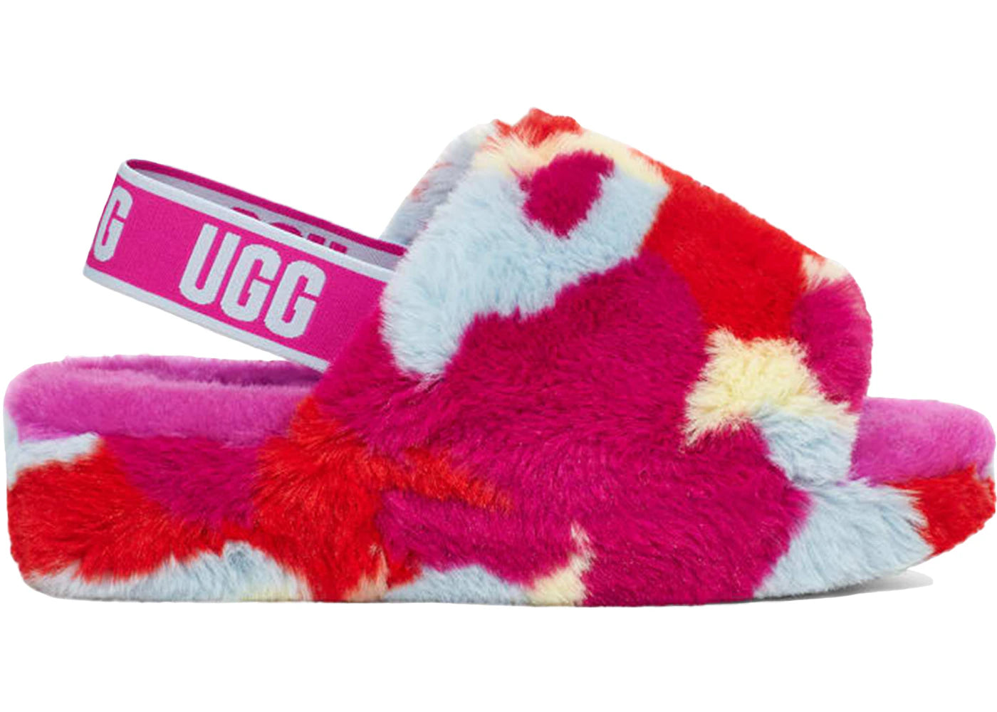 UGG Fluff Yeah Slide Camopop Dragon Fruit (Women's)