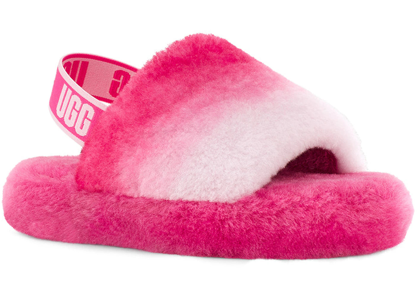 UGG Fluff Yeah Slide Gradient Pink Combo (Kids)