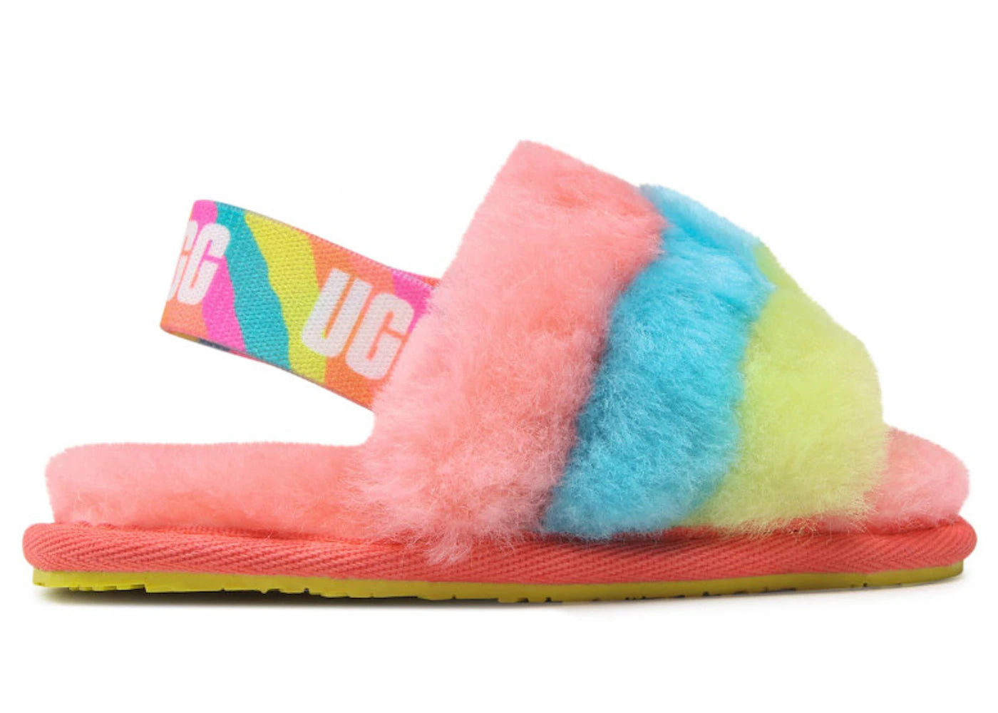 UGG Fluff Yeah Slide Peach Bliss Multi (Toddler)