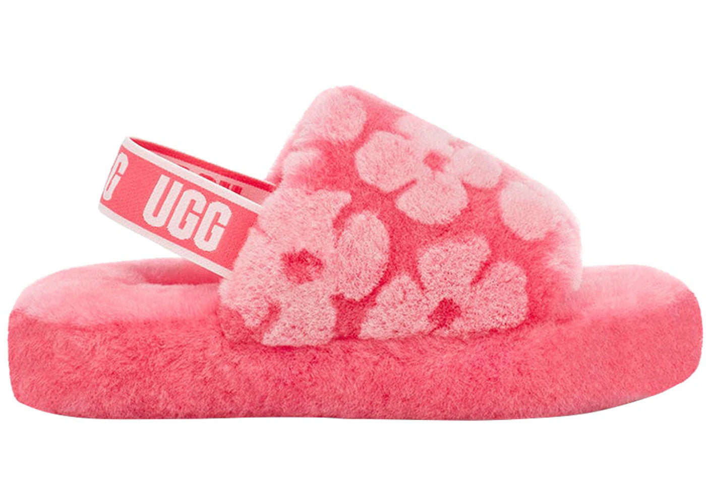 UGG Fluff Yeah Slide Poppy Strawberry Sorbet (Kids)