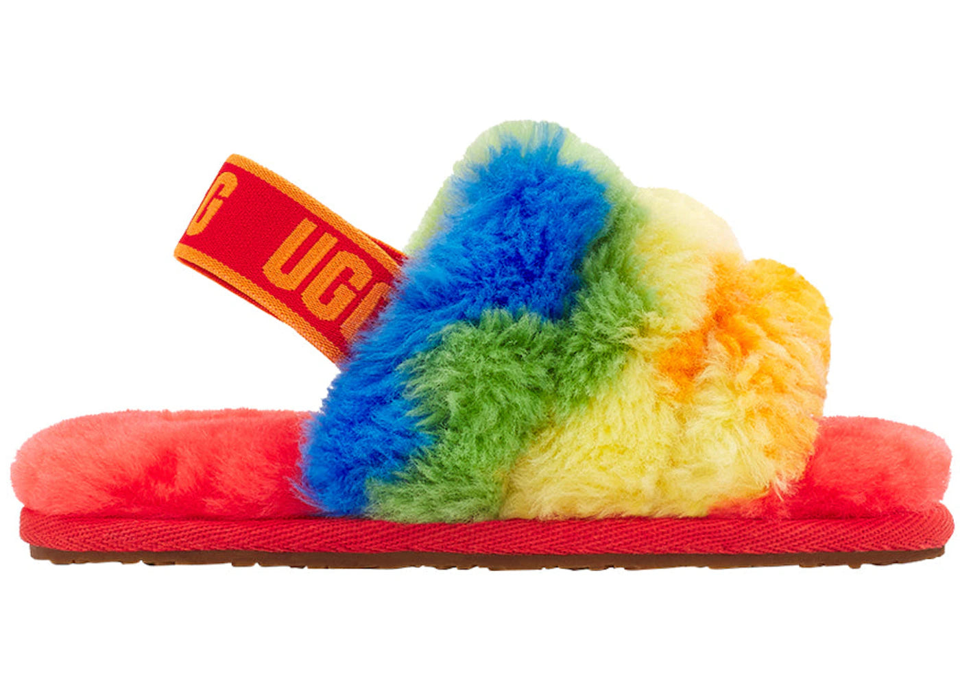 UGG Fluff Yeah Slide Rainbow Stripes (Toddler)