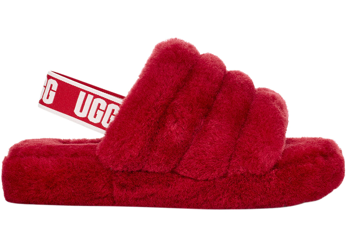 UGG Fluff Yeah Slide Samba Red (Kids)