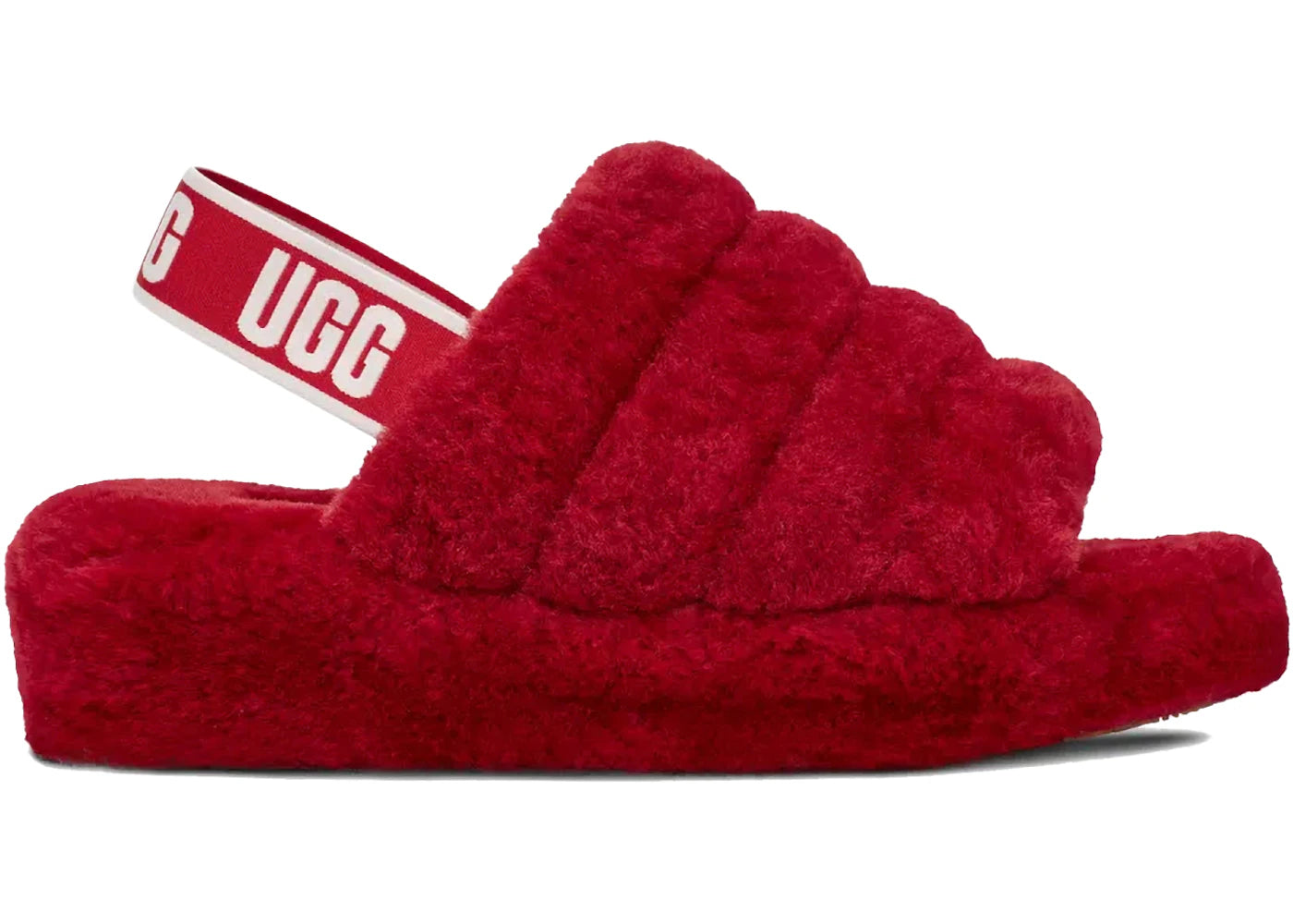 UGG Fluff Yeah Slide Samba Red (Women's)