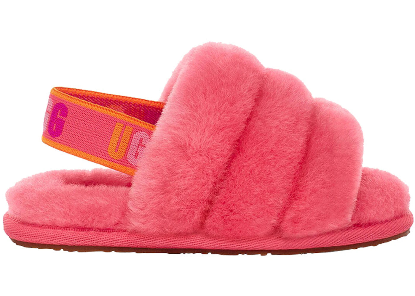 UGG Fluff Yeah Slide Strawberry Sorbet Multi Color (Toddler)