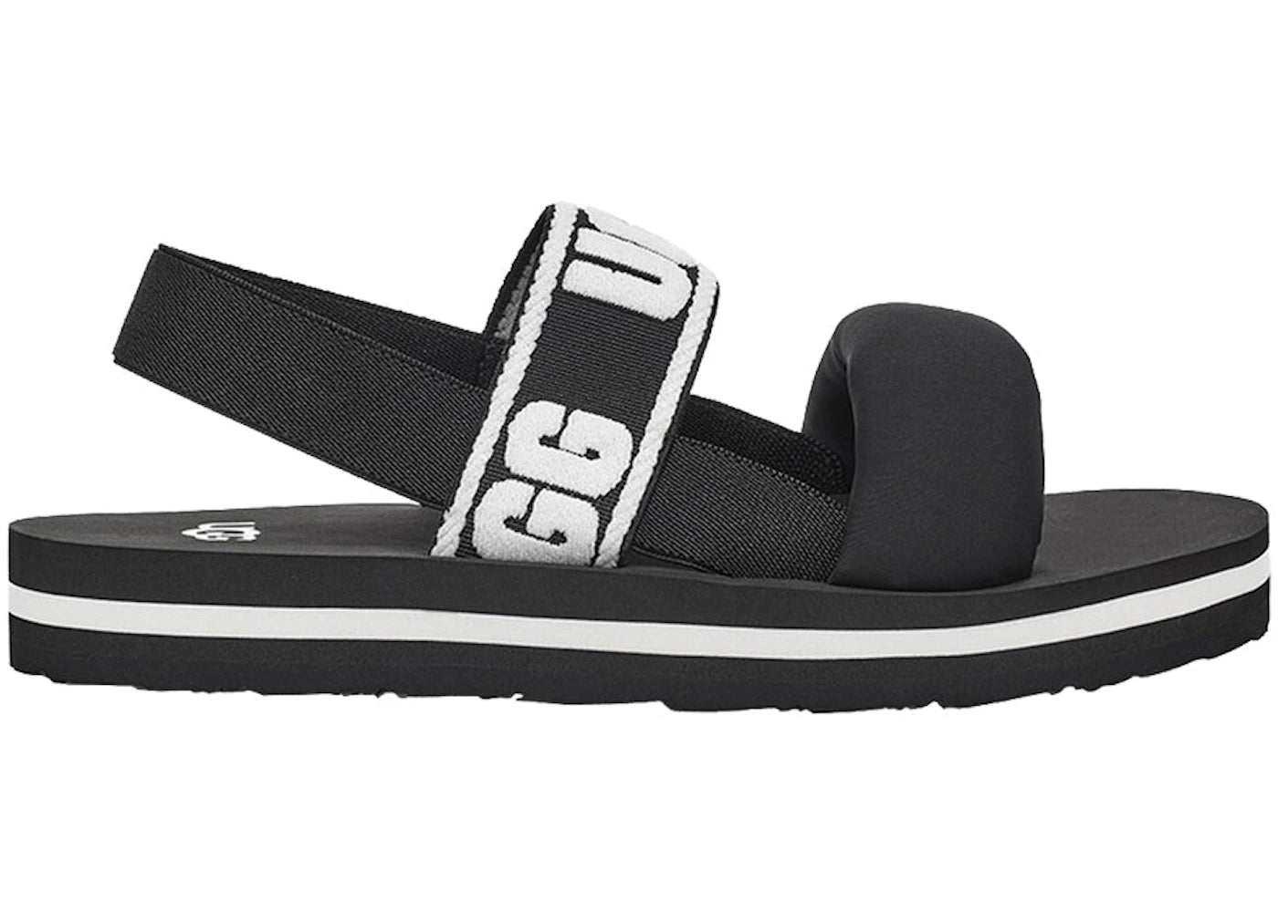 UGG Zuma Sling Slide Black White (Kids)