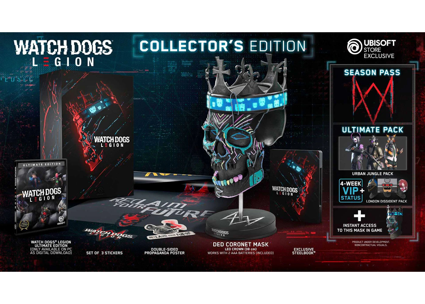 Ubisoft PS4/PS5 Watch Dogs Legion Collector's Edition Video Game Bundle
