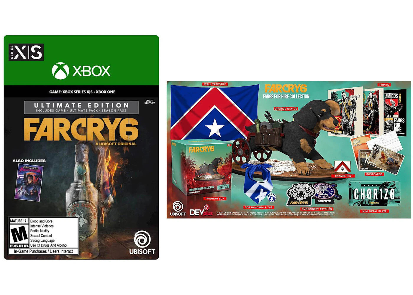 Ubisoft Xbox One/X/S Far Cry 6 & DPI Inc: Fangs for Hire Collection Video Game Bundle