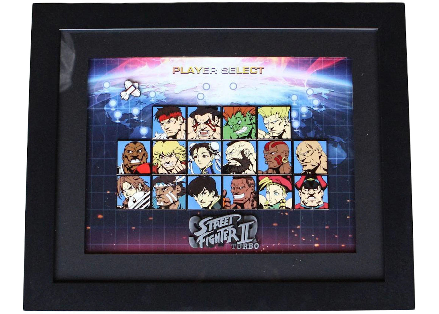 Udon Entertainment Super Street Fighter II Turbo Character SDCC Exclusive Pin Framed Set