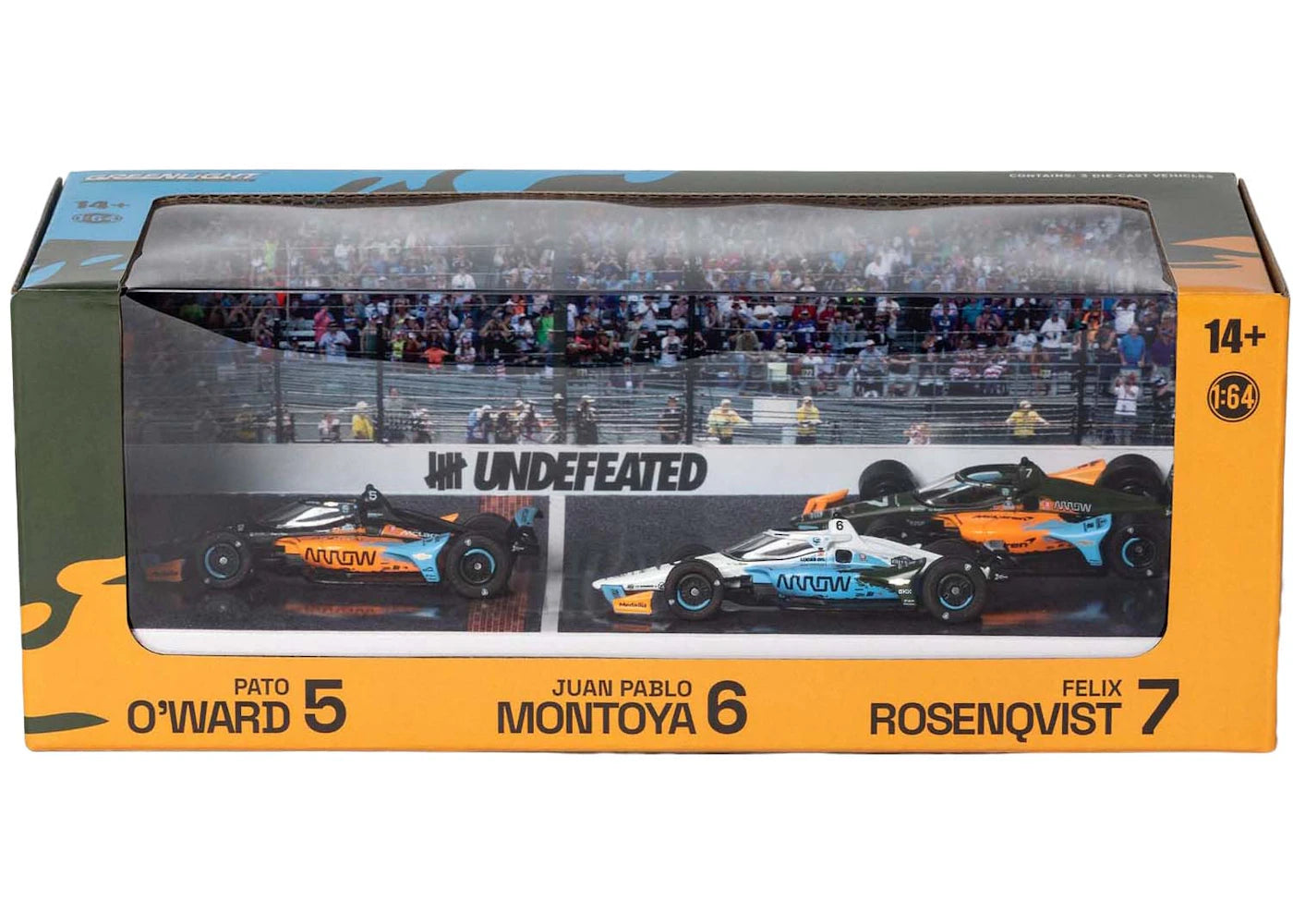 Undefeated x McLaren 1/64 Scale Indy 500 Cars Set