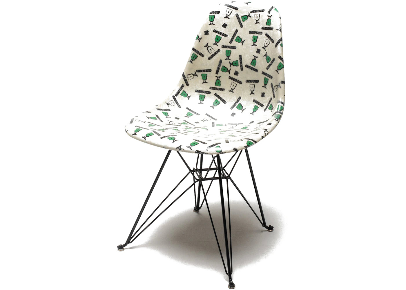 Undefeated x Modernica Side Shell Eiffel Chair with Custom Cover White/Tiger Camo