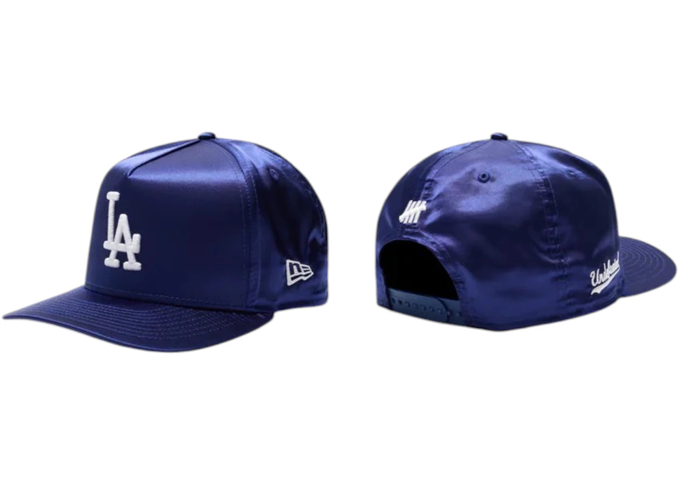 Undefeated x New Era Dodgers Satin 9Fifty AF Curve Cap Blue