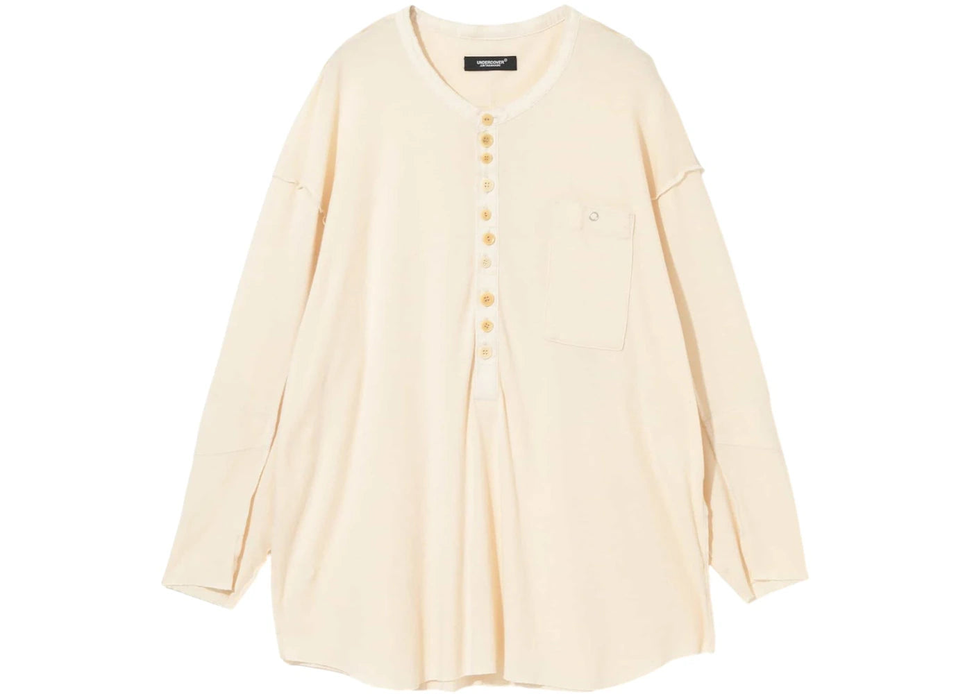 Undercover Oversized Henley Shirt Natural