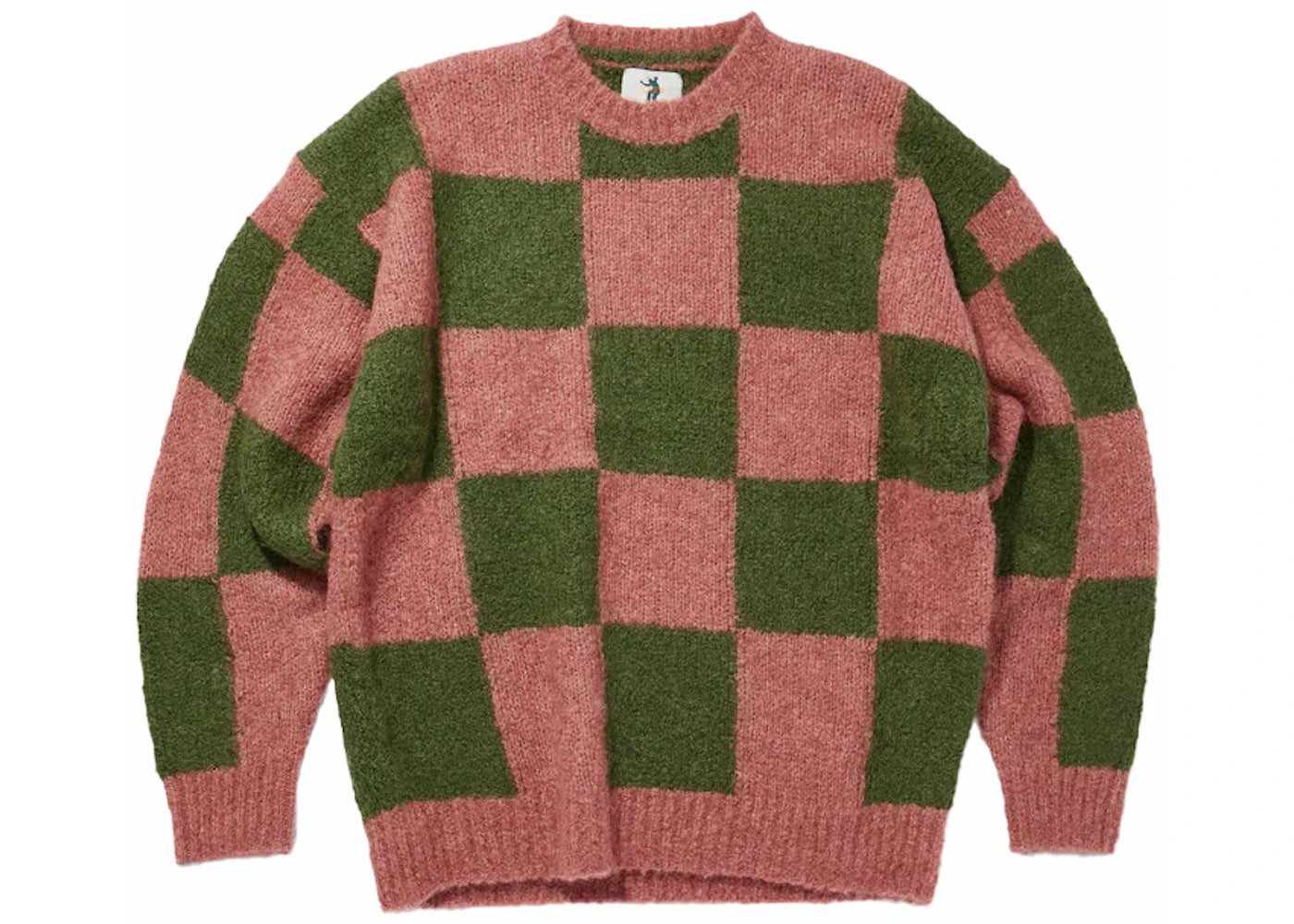 Union x J.Crew Checkerboard Sweater Olive/Rose