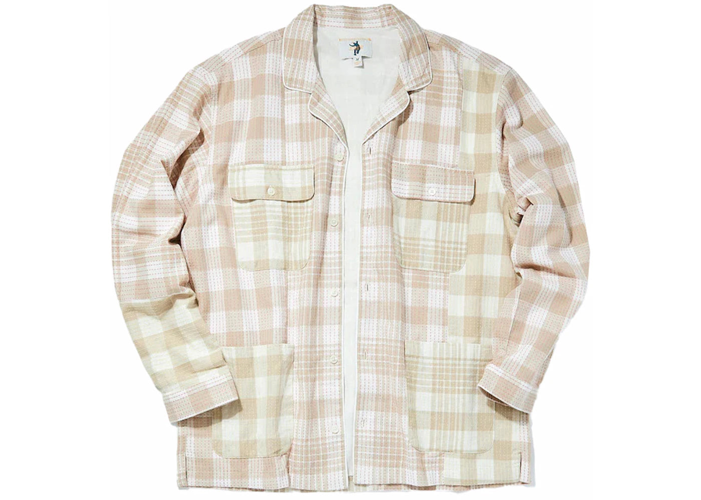 Union x J.Crew Pajama Shirt Millo Sashiko/Gold