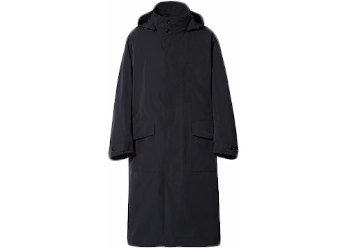 Uniqlo x Jil Sander Oversized Hooded Long Coat Black