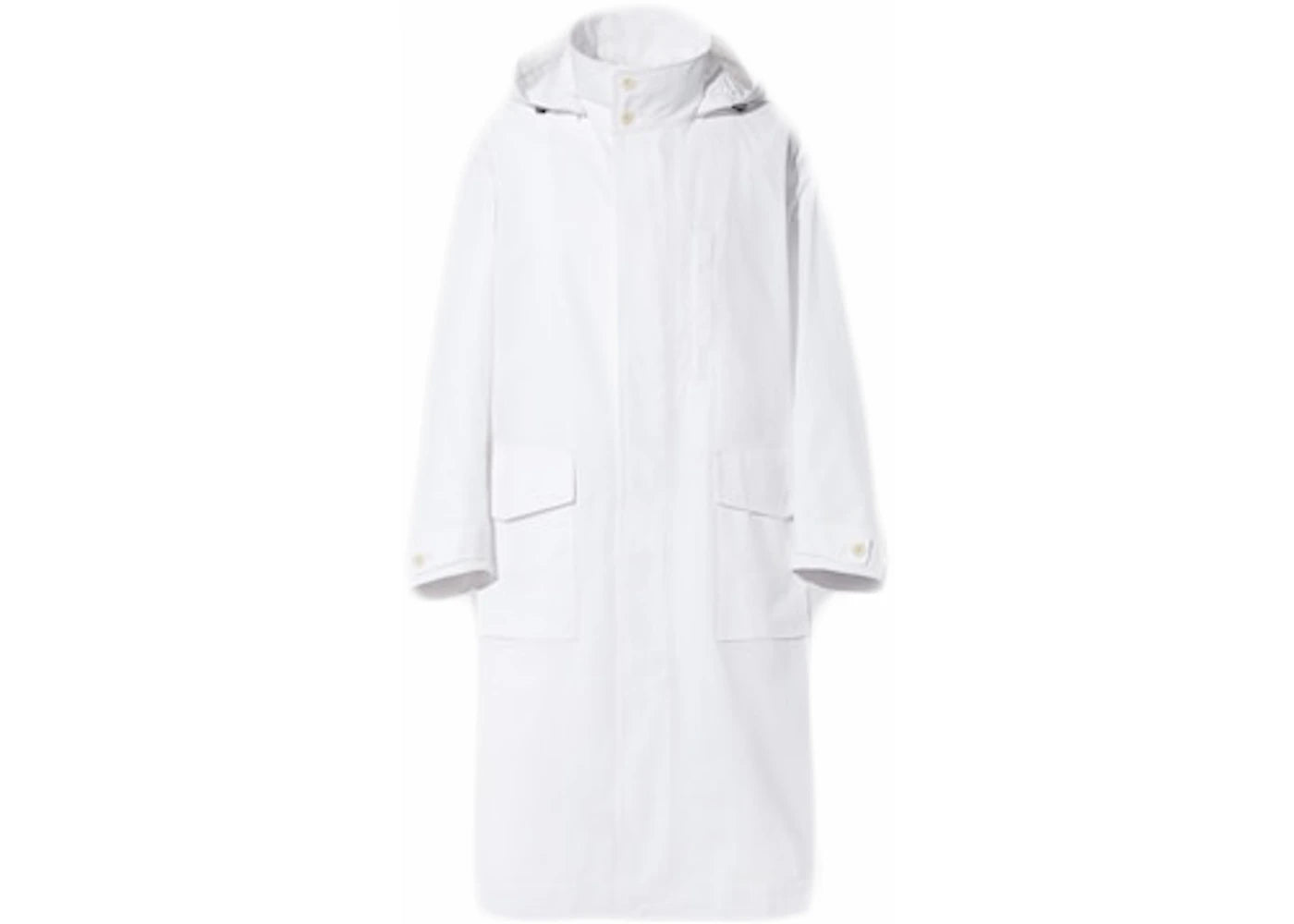 Uniqlo x Jil Sander Oversized Hooded Long Coat White