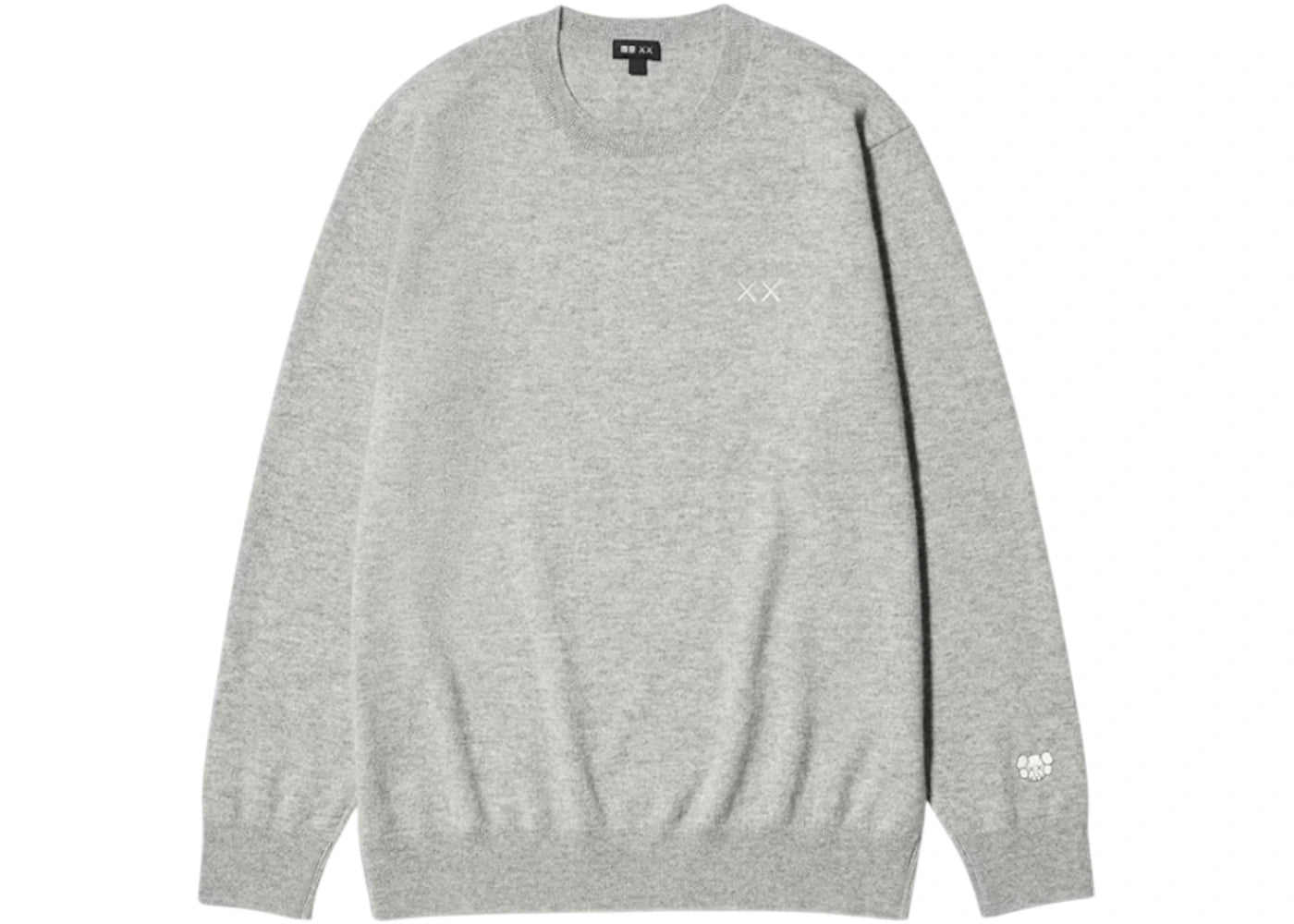 Uniqlo x KAWS Cashmere Crewneck Sweater Grey