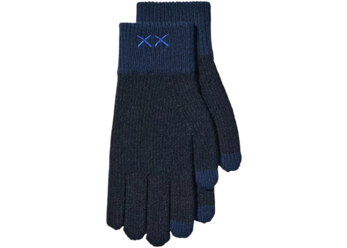 Uniqlo x KAWS Heat Tech Knitted Gloves Navy