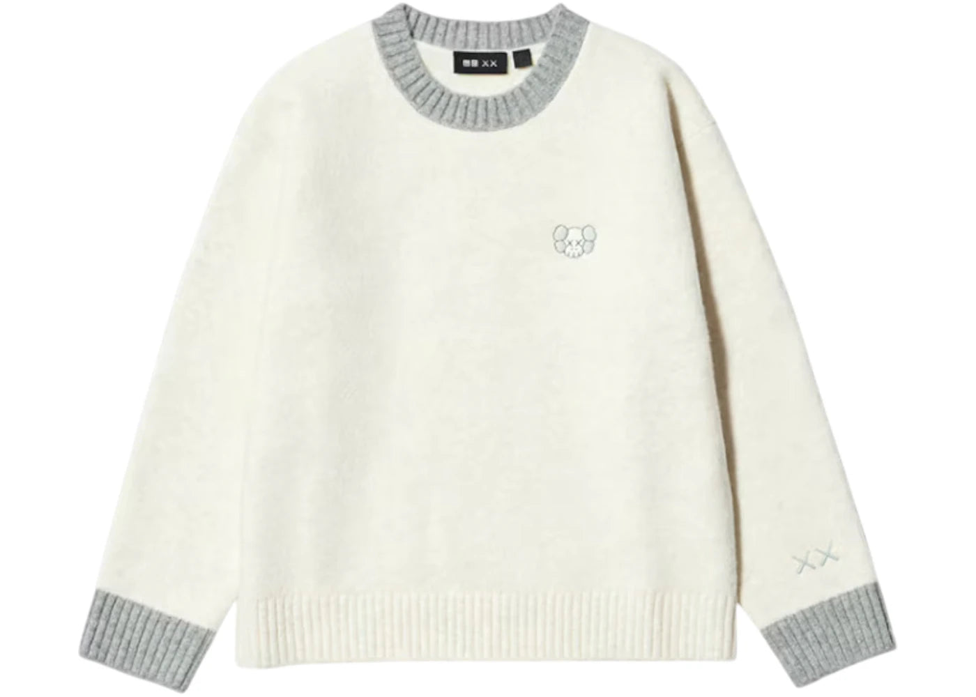 Uniqlo x KAWS Kids Souffle Yarn Crewneck Sweater Off White