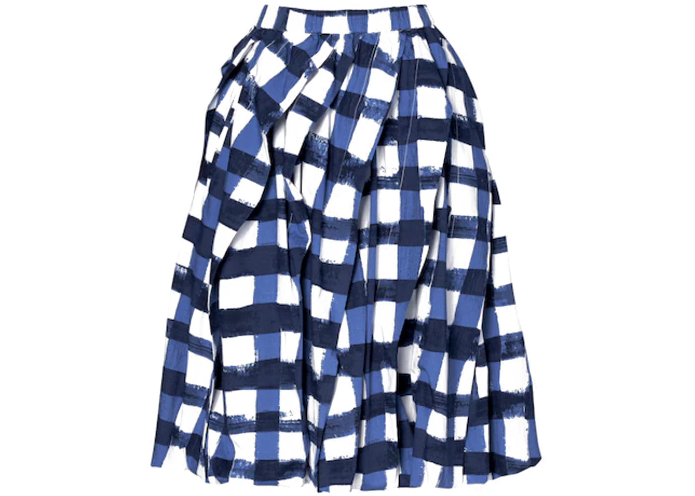 Uniqlo x MARNI Women's Balloon Shape Check Skirt (Asia Sizing) Blue