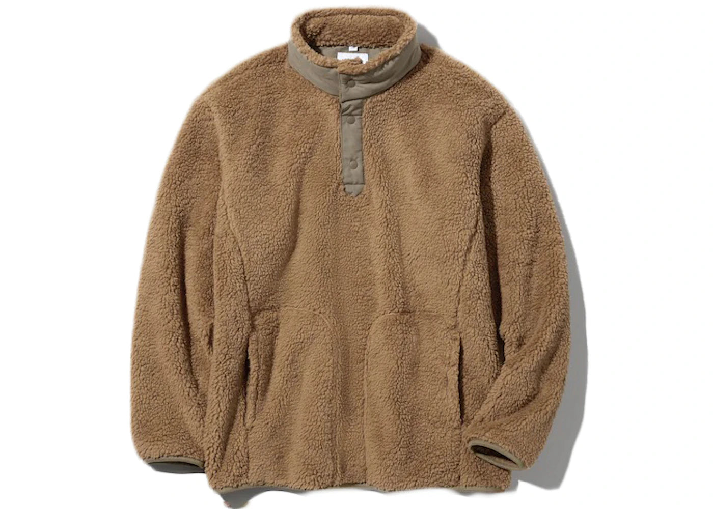 Uniqlo x White Mountaineering Fleece Oversized Longsleeve Pullover (Asia Sizing) Brown