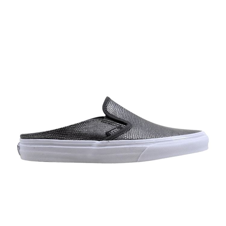 Vans Classic Slip On Mule Embossed Leather Grey