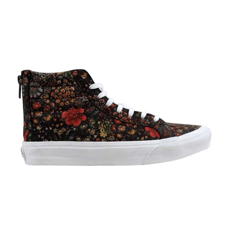 Vans SK8 Hi Slim Zip Floral Leather Multi Color