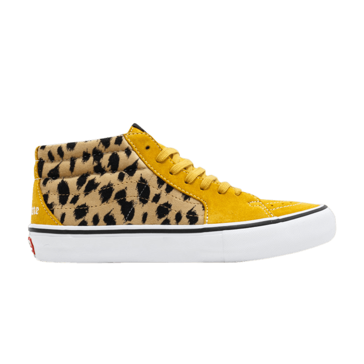 Vans Sk8-Mid Supreme Velvet Leopard Gold
