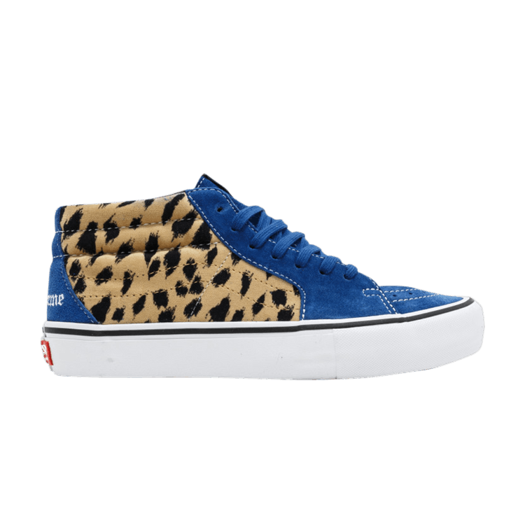Vans Sk8-Mid Supreme Velvet Leopard Royal