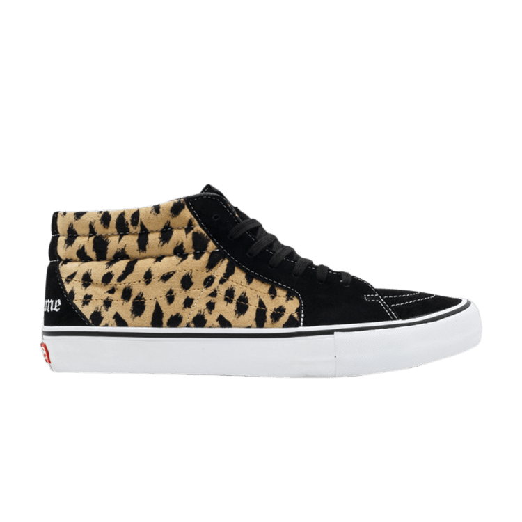 Vans Sk8-Mid Supreme Velvet Leopard Black