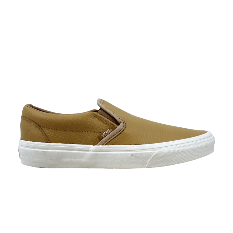 Vans Classic Slip On Embossed Leather Tan