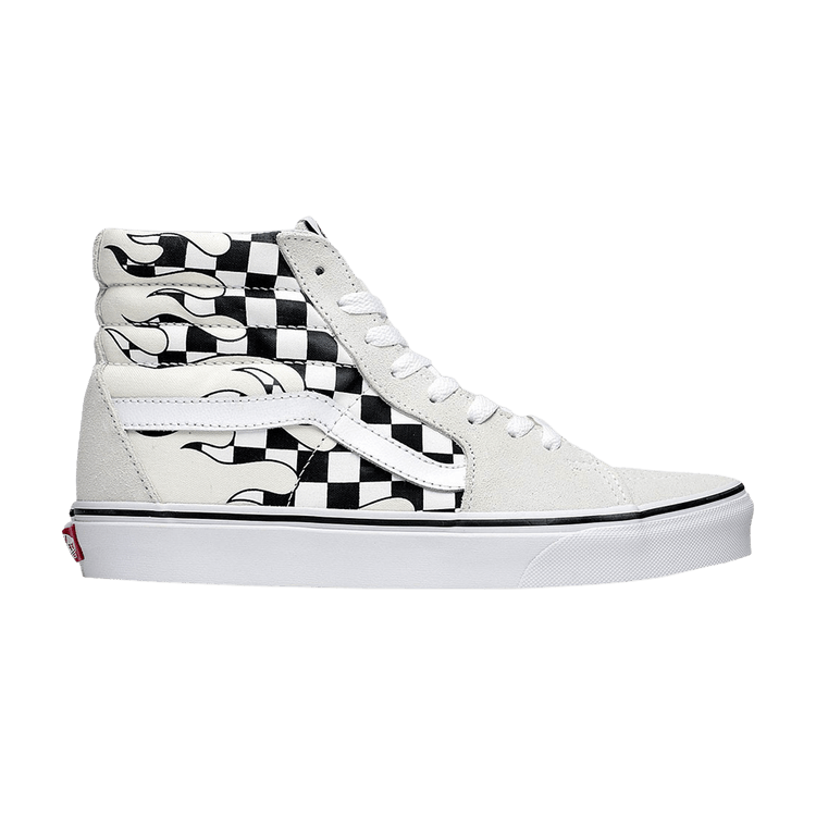 Vans Sk8-Hi Checkerboard Flame White
